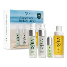 Bestsellers Set For Face + Body - OSEA | Ulta Beauty Daily Skincare Routine, Lightweight Moisturizer, Cream Serum, Body Cleanse, Oil Cleanser, How To Exfoliate Skin, Daily Skin Care Routine, Daily Skin Care, Skin Care Moisturizer