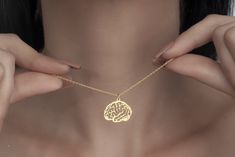 Dainty Brain Necklace, Anatomy Jewelry, Science Pendant, Doctor Gift, Medical Necklace, Neurologist Gift, Biology Necklace, Gift For Her TO OUR VALUED CUSTOMERS ! Please take a look at our special catalog that we have prepared for you ! ▶ https://www.etsy.com/shop/MarryMinimalist ✔️ All products in our unique store are personalized. ( You can find our font list in the images ) D E T A I L S ✔️A lifetime silver CLEANING CLOTH is given as a GIFT along with the 925 Sterling Silver Necklace! ✔️ * Made to Order. * Handmade with Sterling %100 925K Sterling Solid Silver. * Choice of Gold Color: Gold, Rose Gold, Silver * Length: 14", 16", 18", 20", 22" * Ready to Ship in 1-3 Business Days * Free returns within 14 days from the order date. ✔️ 24/7 Friendly Customer Service, contact us for any quest Anatomy Jewelry, Brain Necklace, Doctor Gift, Doctor Gifts, Girly Accessories, Lovely Necklace, Dainty Necklace, Love Gifts, Necklace Gift