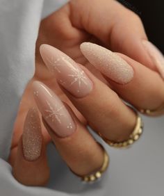 Beige Nails, Christmas Nails Acrylic, Her Nails, Neutral Nails, New Year's Nails, Xmas Nails, Cute Acrylic Nails