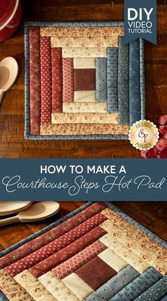 how to make a quilthouse step - by - step patchwork placemats