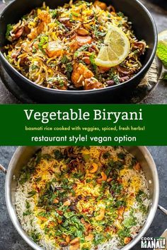 Veg Biryani Recipe, Vegetable Gravy, Vegetable Biryani, Veg Biryani, Veggie Fries, Flat Pan, Vegetarian Pasta Recipes, Biryani Recipe, Rice Dishes