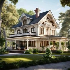 German Homes, Big Cottage House, Victorian Style House, Victorian Style Homes, Dream Life House, Gorgeous Houses, Baguio, Modern Home Design, Fantasy House