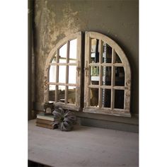 Gettingourinspirationfromsalvagedwindows,withweatheredimperfections,Ourarchedwindowpanemirrorswilladdanaccentedbeautyandadddimensiontoyourroom.Arrangetogetherorseparatewithagreatdecorativeitemorartbetweenthem.Features40x31.5in.ArchedWindowMirrorsSetof2SpecificationsColor:WhiteSize:40x31.5in.Weight:18.6lbs Window Mirrors, Arched Window Mirror, Mirrors Vintage, Window Pane Mirror, Farmhouse Style Lighting, Rustic Wall Mirrors, Mirror Wall Bedroom, Modern Wall Mirror, Farmhouse Remodel