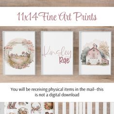 the front and back of this print is shown with text that reads 11x4 fine cut prints you will be receiving physical items in the mail - this is not a digital