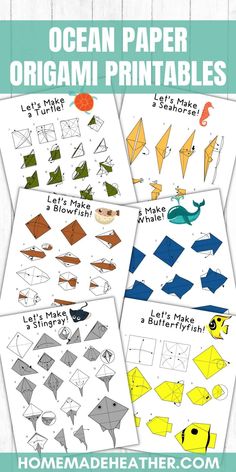 the ocean paper origami printables are great for kids and adults to make