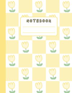 a notebook with flowers on it and the words note book written in front of it