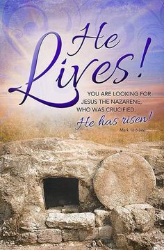 the book cover for he lives you are looking for jesus the nazarne who was crucified