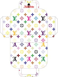 the louis vuitton box is made out of multicolored paper