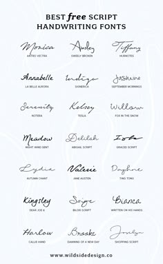 the best free script handwriting font