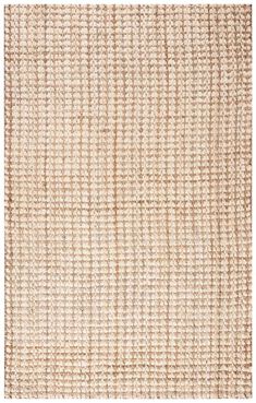 a beige rug with small squares on the top and bottom, as well as an area for