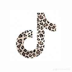 the letter j is made up of leopard print