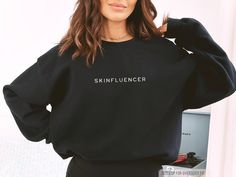 Get ready to elevate your style with our Embroidered Esthetician Sweatshirt! This beauty is not just any ordinary shirt - it's a statement piece that showcases your passion and profession. Made with love and attention to detail, this soft and cozy sweatshirt is perfect for those chilly days at the spa or simply lounging in style. Treat yourself or surprise your favorite esthetician with a unique gift that celebrates their hard work and dedication. It's time to wear your esthetics pride! This uni Esthetician Hoodie, Esthetician Sweatshirt, Esthetician Room Decor, Esthetician Room, Merch Ideas, Embroidered Crewneck, The Spa, Hard Work And Dedication, Med Spa