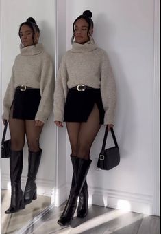 Ski Fits, Euro Fashion, Stile Blair Waldorf, Thanksgiving Outfit Ideas, Fall Skirt, Chique Outfits