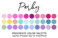 the pebbly procreate color palette requires pre - create app for ipad / iphone