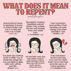 a poster with the words what does it mean to repent? and an image of a