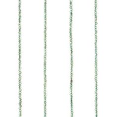 the green beaded necklace is hanging from a chain on a white background with beads