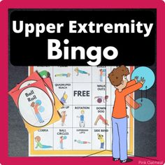 a poster with the words upper extreity bingo on it