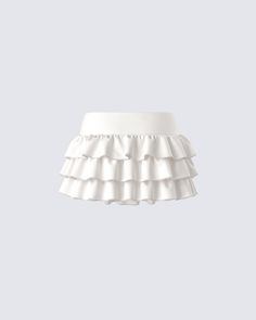 FYI…this ivory ruffle mini skirt is bound to make everyone fall for you 😚 Made from stretch jersey fabric and featuring a pull-on style and tiered ruffles for a fun and playful everyday piece 🤍 Cream Tiered Ruffled Skirt, White Mini Skort With Ruffle Hem, White Ruffle Hem Mini Skort, Fitted Tiered Tennis Skirt With Ruffles, Fitted White Tiered Skort, Cream Ruffled Mini Skirt, White Skort With Ruffle Hem, Cream Ruffled Skirted Bottoms, Cream Ruffled Flowy Bottoms