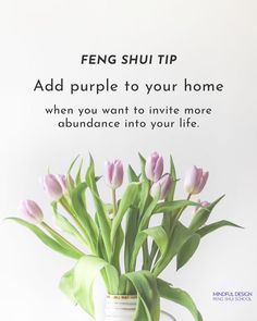 Vase of purple tulips Feng Shui Energy Map, Feng Shui Basics, Room Feng Shui, Feng Shui Guide, How To Feng Shui Your Home, Feng Shui Wealth, Feng Shui Energy, Feng Shui House, Feng Shui Tips