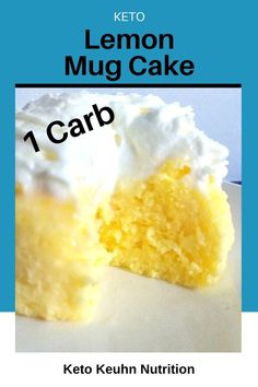 the cover of keto lemon mug cake