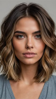 Brunette Summer Hair Color 2024, Brunette Hair Bob, Hair Color Summer 2024, Summer 2024 Hair Color Trends, Bronde Bob, Rambut Brunette, Hair 2024, Ombré Hair, Hair Color Ideas For Brunettes