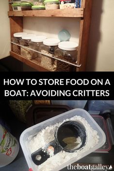 how to store food on a boat avoiding critters