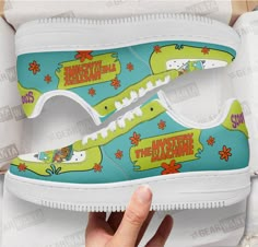 Scooby-Doo and Shaggy Rogers Mystery Machine Air Sneakers All of our Air Sneakers styles are custom-made-to-order and handcrafted to the highest quality standards. High-quality rubber sole for traction and exceptional durability Lace-up closure for a snug fit. Material: Microfibre leather: chemical & abrasion resistance, anti-crease, aging resistance Eco-friendly and 100% Vegan. Please allow 10-15 business days to receive a tracking number while your order is hand-crafted, packaged and shipped f Shaggy Rogers, Air Sneakers, Air Force 1 Shoes, Mystery Machine, Air Force 1s, Streetwear Style, Custom Shoes, Classic Silhouette, Air Force 1