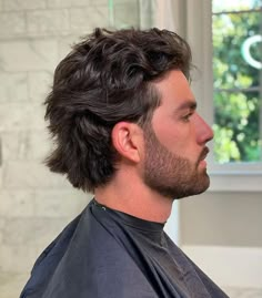 Modern Mullet Haircut, Guy Haircuts Long, Men Haircut Curly Hair, Mens Hairstyles Medium, Mullet Haircut, Mens Hairstyles Thick Hair, Modern Mullet, Wavy Hair Men, Medium Length Hair Men