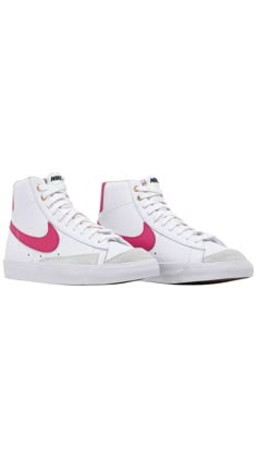 Hot Pink Blazers Shoes, Nike Hot Pink Shoes, Hot Pink Blazers Nike, Preppy Pink Shoes, Pink Preppy Shoes, Pink Blazers Shoes, Preppy School Shoes, Pink Blazers Nike, Hot Pink Nike Shoes