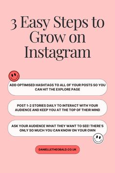 three steps to grow on instagram