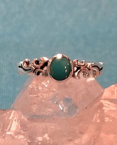 Beautiful Turquoise Sterling Silver (925) Southwestern Gemstone Ring in a Size 5.5. (Display crystal not included). *PLEASE NOTE- Discounted shipping fee when purchasing multiple items in the same order. I believe you should only be charged $4.00 total for shipping, no matter how many items you buy. I will refund any shipping amount over the $4.00 you are charged. For example if you purchase 3 items and are charged $12.00 for shipping I will quickly give you an $8.00 refund. :) Turquoise comes in shades of blue, green, and even white. Some pieces will be a solid color. While others will have matrix that range from white, brown, black, and even gold. Please allow for this naturally occurring color variations, and matrix, in some pieces. Turquoise is perhaps the oldest stone in man’s history Earth Beautiful, Displaying Crystals, Old Stone, Genuine Turquoise, Turquoise Sterling Silver, Gemstone Ring, Shades Of Blue, Matrix, Silver 925