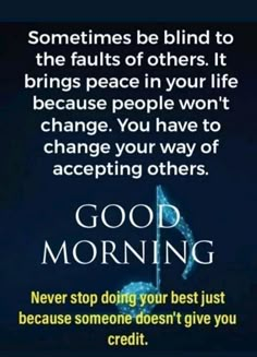 a quote on good morning with an arrow