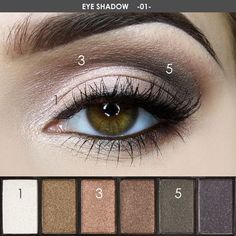 6 Colors Eyeshadow Palette Glamorous Smokey Color Eye Shadow Shimmer G – Beyprern