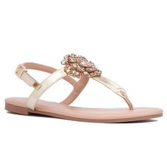 Bold blooms take center stage with the Ailis sandal, where gemstones illuminate the dimensional floral accents for a touch of dazzling elegance. The flat T-strap silhouette ensures comfort and ease, making it perfect for all-day wear. Ideal for adding a pop of glamour to casual or dressy outfits, the Ailis sandal combines style and practicality effortlessly. Step out with confidence and let your footwear make a statement with its vibrant, eye-catching floral design. Outdoor Sandals, Faux Leather Heels, Open Toe Shoes, Dressy Outfits, Center Stage, Casual Sandals, T Strap, Flat Sandals, Slide Sandals