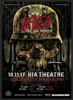 the poster for slayer's concert in barcelona