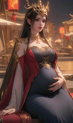 Poster Wattpad, Vintage Maternity Clothes, Aesthetic Eclectic, Big Pregnant, Female Character Design Brunette, Anime Pregnant, Queen Medusa, Cai Lin, Xiao Yan