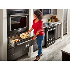 KitchenAid 30 in. 1.5 cu. ft. Warming Drawer with Variable Temperature Controls & Electronic Humidity - Black Stainless Steel | KOWT100EBS Convection Range, Fridge Top, Electric Wall Oven, Single Wall Oven, Portable Washer, Refrigerator Drawers, Barbeque Grill, Single Oven, Slow Cook