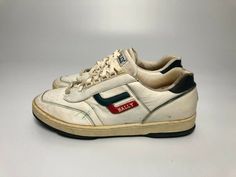 Vintage Bally Sneakers, Sz. 15. Show obvious signs of use and age, still have plenty of tread left (see pics). Also missing insoles. Keep in mind that older shoes may need to be handled/worn with caution. Because of their condition, they are being sold as-is, final sale. If you have any questions, please don't hesitate to send a message. Thanks for looking! Emma Artly, 80s Shoes 1980s Style, 1980s Sneakers, 60s Sneakers, 80s Excess, 70s Sneakers, 80s Sneakers, Shoes 80s, 90s Sneakers