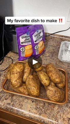 some food is sitting on top of a counter