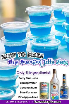 How to Make Blue Hawaiian Jello Shots | Blue Jello Shots