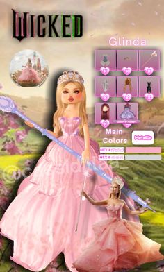 *Follow me for more !* #dresstoimpress #wicked  #dresstoimpresschristmasupdate2024 #dresstoimpressscosplay #glinda Glinda Dress To Impress, Wicked Sleepover, Halloween Dti, Glinda Wicked, Wicked Glinda, Coronation Dress, Custom Makeup