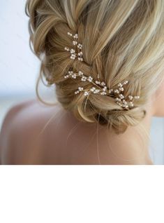 JJ's House Hair Pins 4.33 \"(Approx.11cm) Wedding (Set of 3) Hair Accessories 1.97\"(Approx.5cm) Alloy Hairpins Pearl Headpieces. #JJ's House #HairPins #Wedding #HairAccessories #Alloy #Hairpins #Pearl #Headpieces Floral Hair Piece Wedding, Decorative Hair Pins, Elegance Hair, Pearl Hair Pin, Pearl Hair Pin Wedding, Bridal Hairpins, Bridal Hair Bands, Pearl Bridal Headpiece, Bridal Hair Pins Pearl