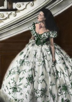 Gone With The Wind Dresses, Wind Movie, Scarlett O Hara, Vivien Leigh, Old Fashion Dresses, Iconic Dresses, Royal Outfits, Gone With The Wind, Historical Dresses