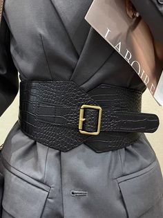 stylewe Waist Belts, Kawaii Style, Exclusive Fashion, Season Colors, Independent Designers Fashion, Kawaii Fashion, Black Pattern, Belt Buckle, Waist Belt