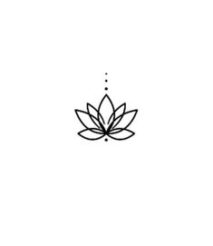 a black and white image of a lotus flower on a white background with the words,