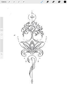 an image of a tattoo design on the computer screen