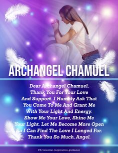 an image of a woman with her hand on her chest and the words, angel chamel