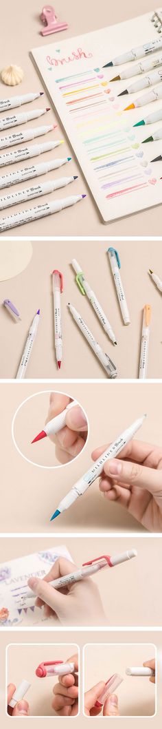 there are many different types of markers and pencils