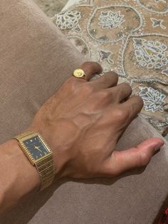 Old Money Jewelry Men, Men’s Jewlrey, Men’s Accessories, Men Jewelry Aesthetic, Mens Jewelry Aesthetic, Classy Watch, Fancy Watches, Mens Rings Fashion, Mens Gold Jewelry