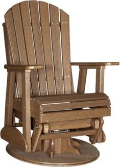 a wooden rocking chair sitting on top of a white background